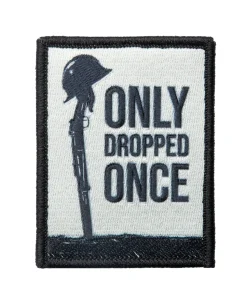 Forgotten Weapons Only Dropped Once moraalimerkki