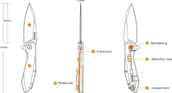 Ruike P135 taittoveitsi
