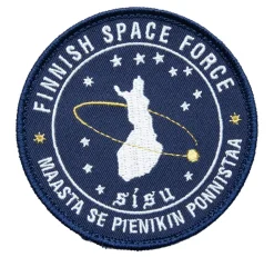 Varusteleka Finnish Space Force moraalimerkki, 90 mm