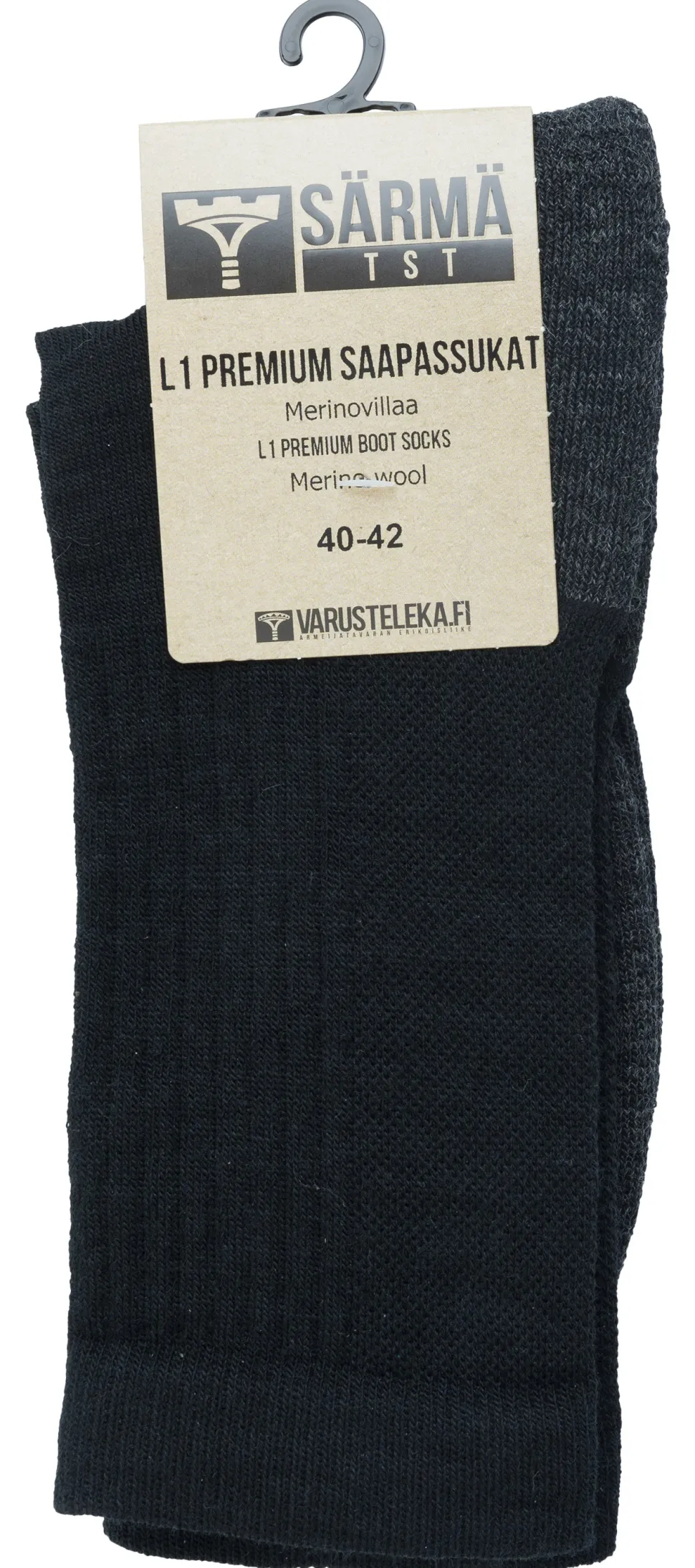 Varusteleka L1 Premium saapassukat, merinovillaa