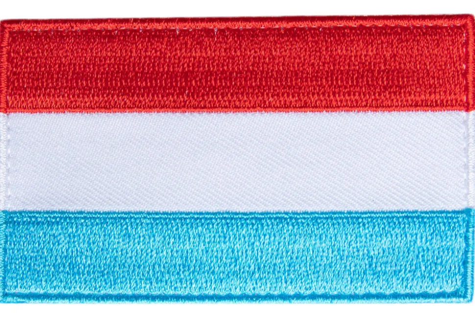 Varusteleka Luxemburgin hihalippu, 77 x 47 mm