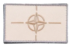 Varusteleka NATO hihalippu, 77 x 47 mm