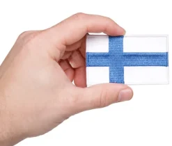 Varusteleka Suomen hihalippu, 77 x 47 mm